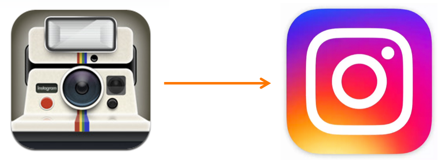 Instagram Logo Before and Current